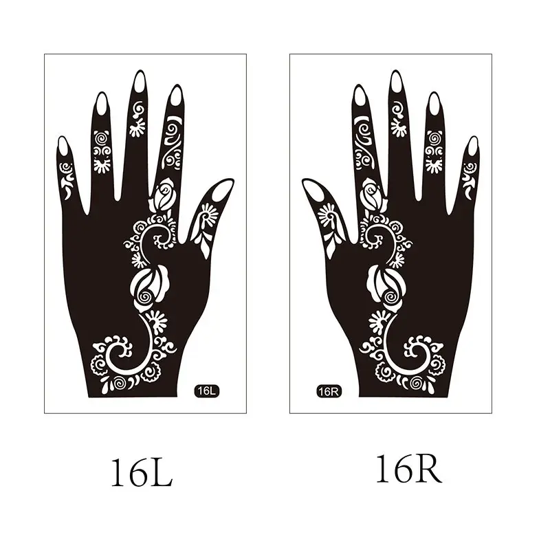 Cross-border Henna Tattoo Stick Hand Design 19L 19R