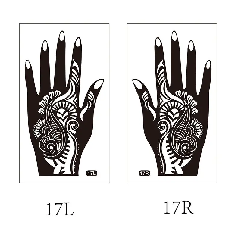 Cross-border Henna Tattoo Stick Hand Design 19L 19R