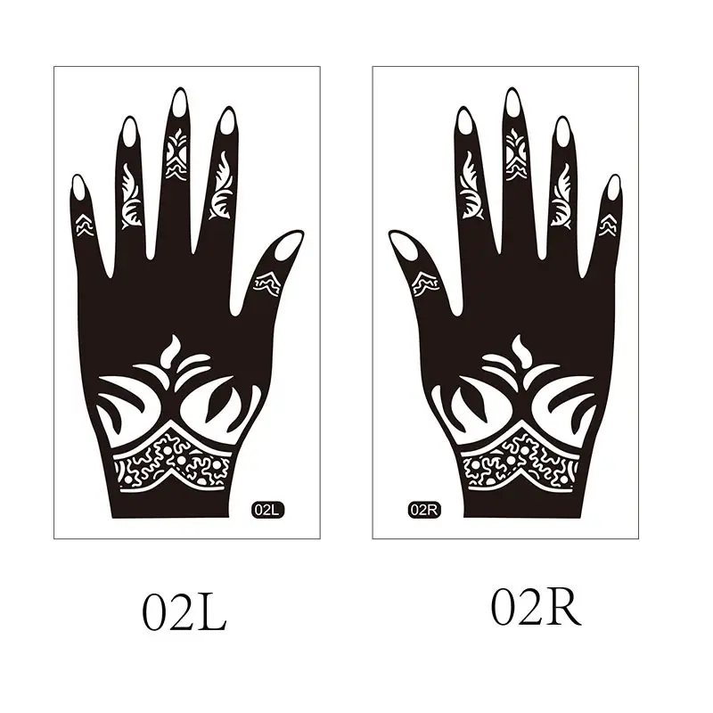 Cross-border Henna Tattoo Stick Hand Design 19L 19R