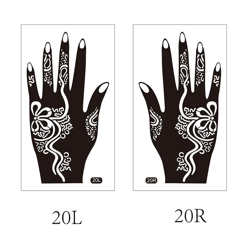 Cross-border Henna Tattoo Stick Hand Design 19L 19R