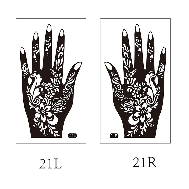 Cross-border Henna Tattoo Stick Hand Design 19L 19R