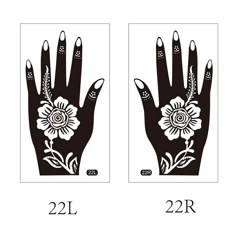 Cross-border Henna Tattoo Stick Hand Design 19L 19R