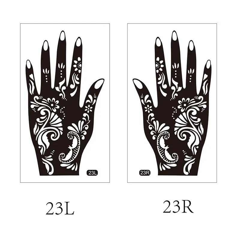 Cross-border Henna Tattoo Stick Hand Design 19L 19R