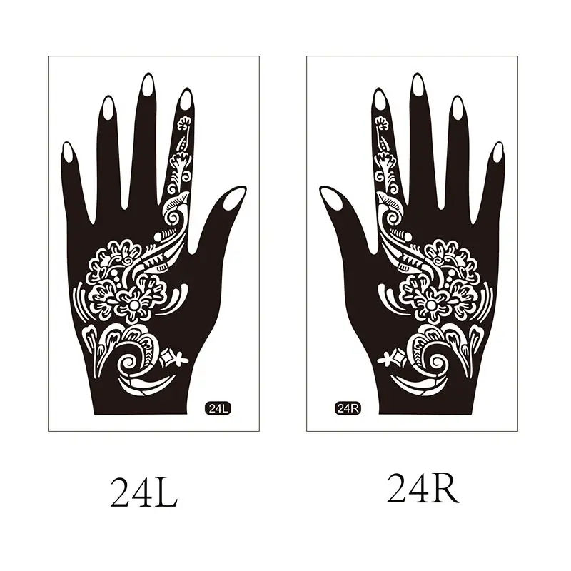 Cross-border Henna Tattoo Stick Hand Design 19L 19R