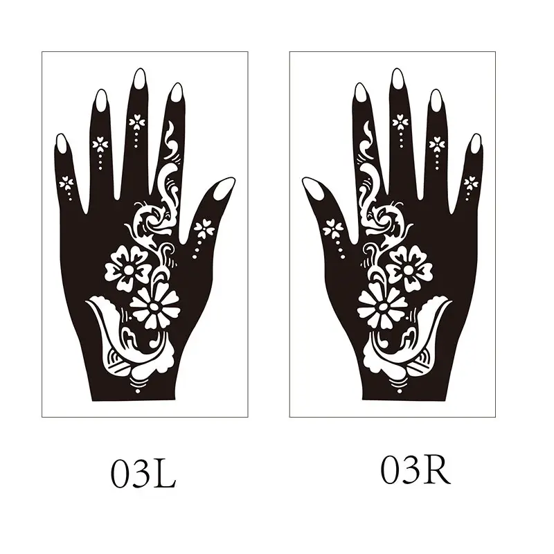 Cross-border Henna Tattoo Stick Hand Design 19L 19R
