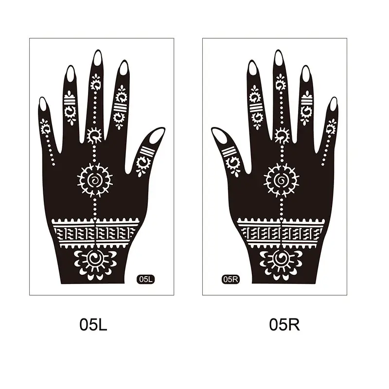 Cross-border Henna Tattoo Stick Hand Design 19L 19R