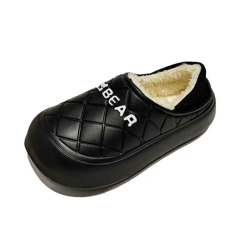 Women Pink Fleece Slip-On Warm Shoes - Image 10
