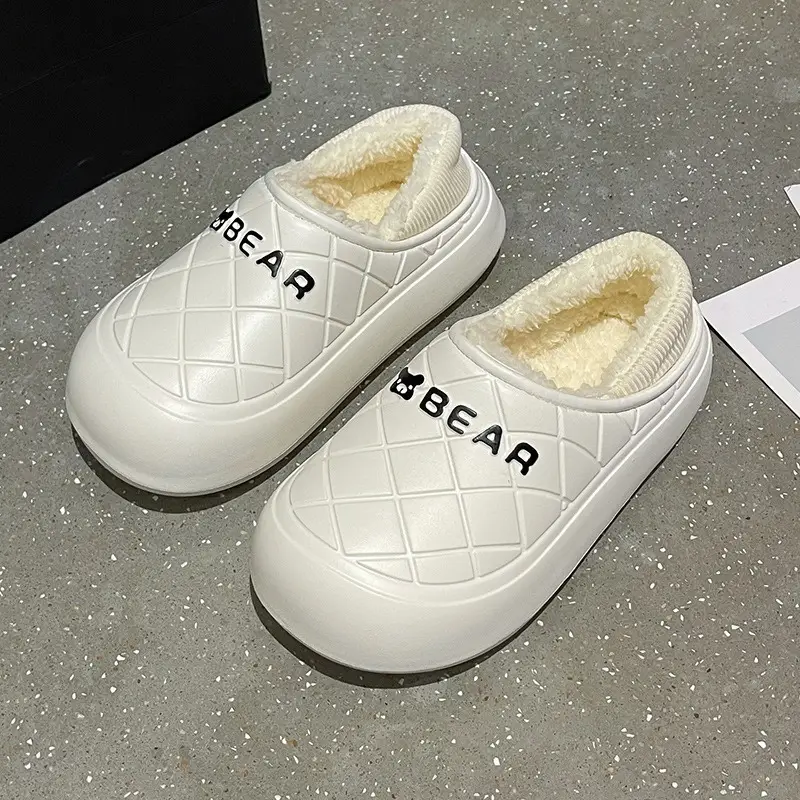 Women Pink Fleece Slip-On Warm Shoes