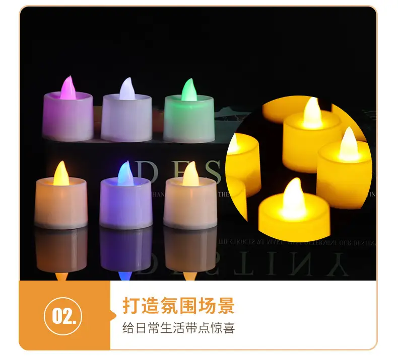 Electronic candle lamp led candle lamp creative wedding birthday wedding candle venue layout props electronic candle — feature 8