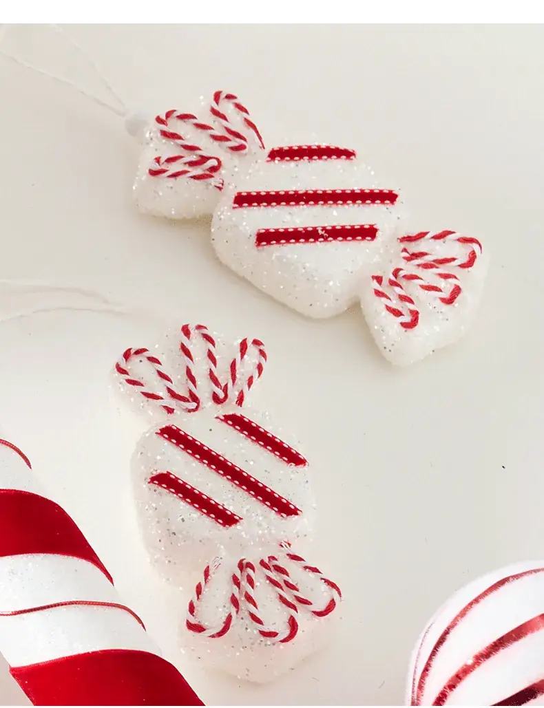 Red White Crutches Christmas Ball Decor — feature 10
