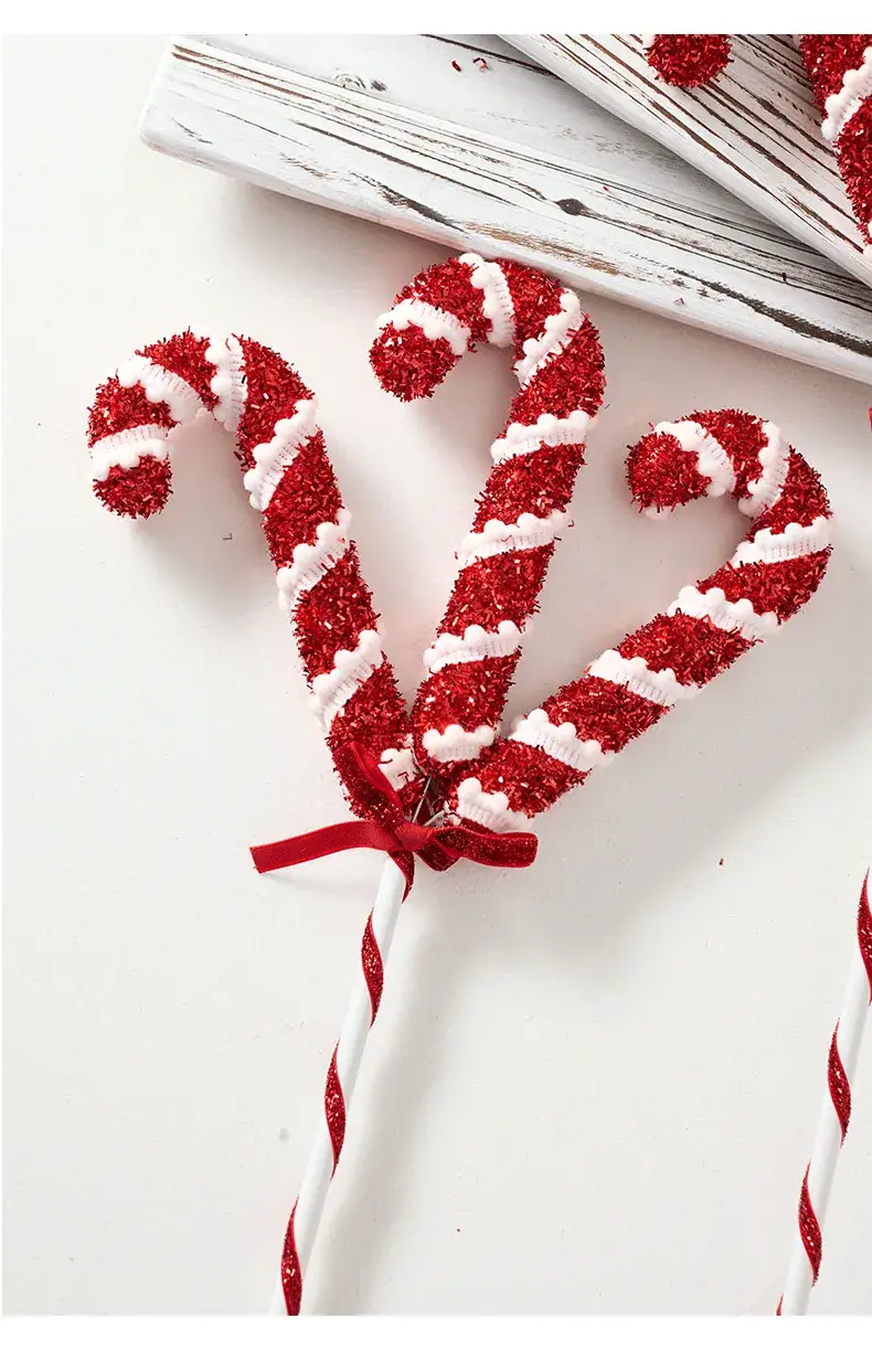 Red White Crutches Christmas Ball Decor — feature 6