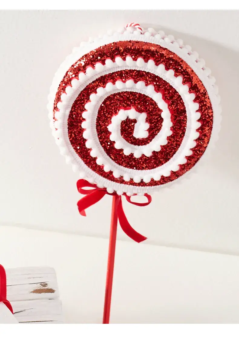 Red White Crutches Christmas Ball Decor — feature 9