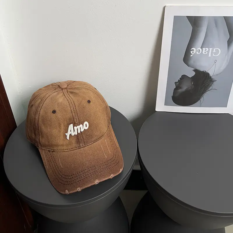 Washed Deep Green Baseball Cap with "Amino" Embroidery - Image 5