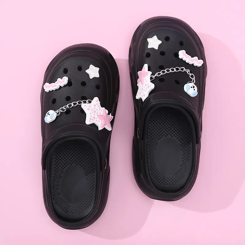 Thick-soled heightening hole shoes women's outdoor summer sandals cute puppy non-slip breathable EVA wear-resistant deodorant slippers - Image 4