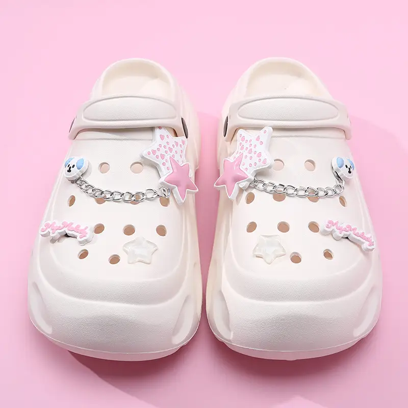 Thick-soled heightening hole shoes women's outdoor summer sandals cute puppy non-slip breathable EVA wear-resistant deodorant slippers - Image 5