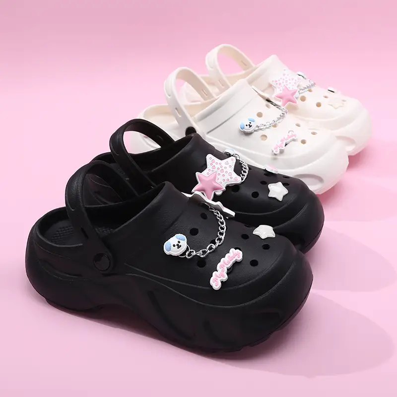 Thick-soled heightening hole shoes women's outdoor summer sandals cute puppy non-slip breathable EVA wear-resistant deodorant slippers - Image 6