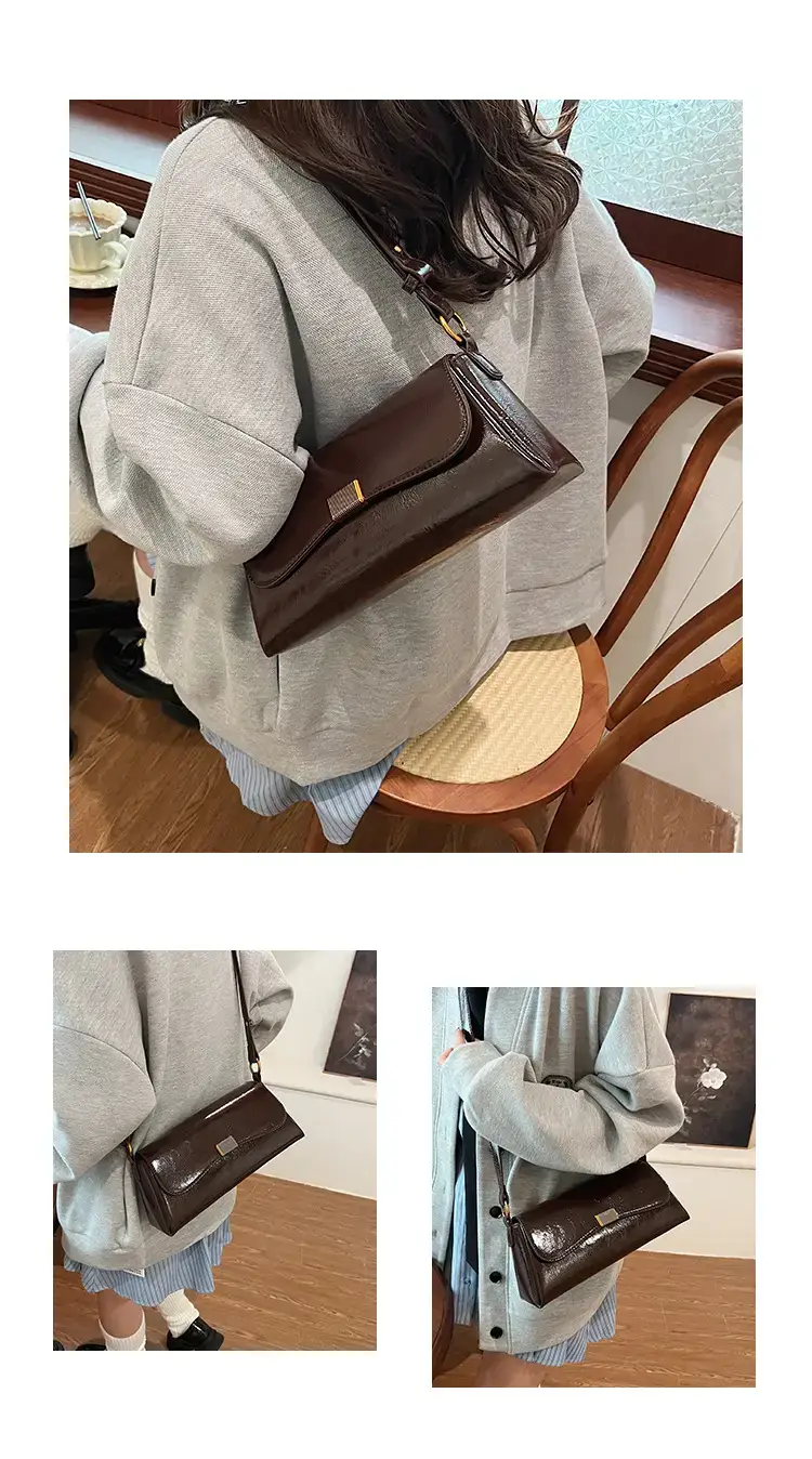 Women's Brown Leather Crossbody Bag 2024 New Style — feature 10