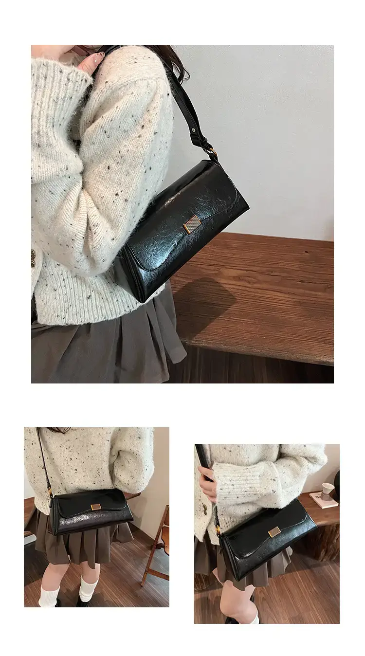 Women's Brown Leather Crossbody Bag 2024 New Style — feature 12