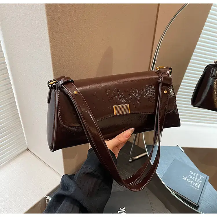 Women's Brown Leather Crossbody Bag 2024 New Style — feature 18