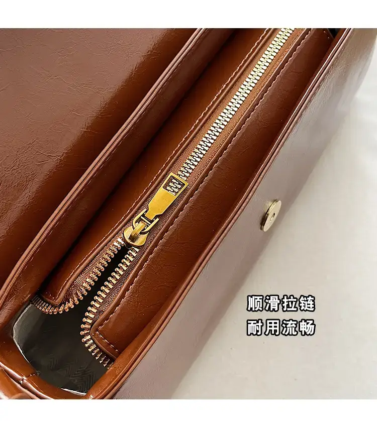 Women's Brown Leather Crossbody Bag 2024 New Style — feature 4