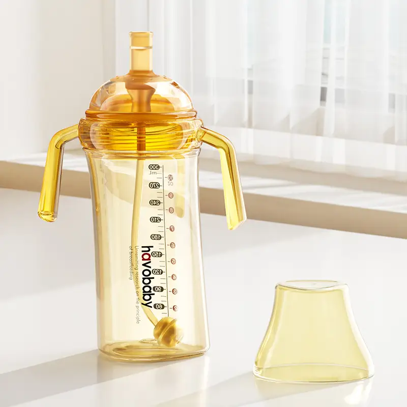 Newborn baby bottle 0-6 months anti-flatulence anti-spitting anti-choking glass bottle 80/160ml silicone nipple