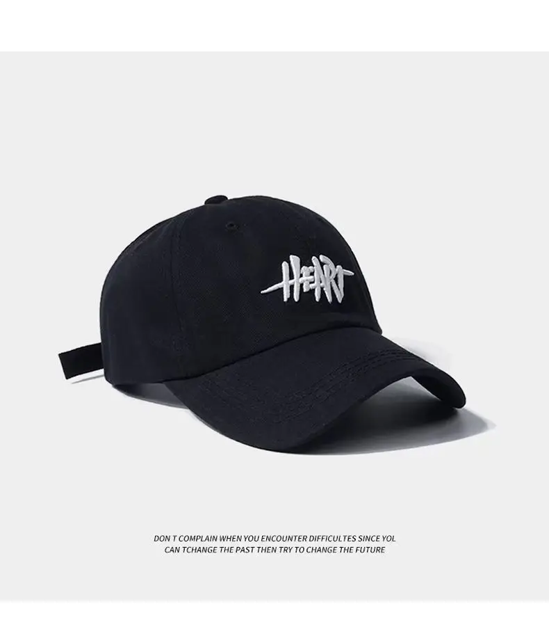Black Korean Style Sunscreen Cap with Heart Design — feature 15