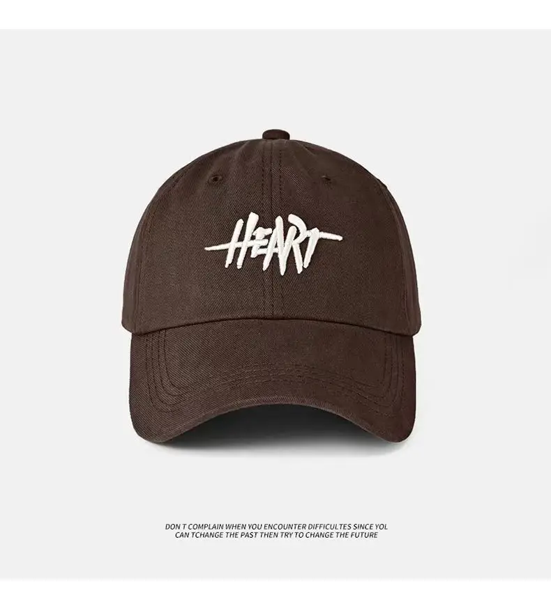 Black Korean Style Sunscreen Cap with Heart Design - Image 5