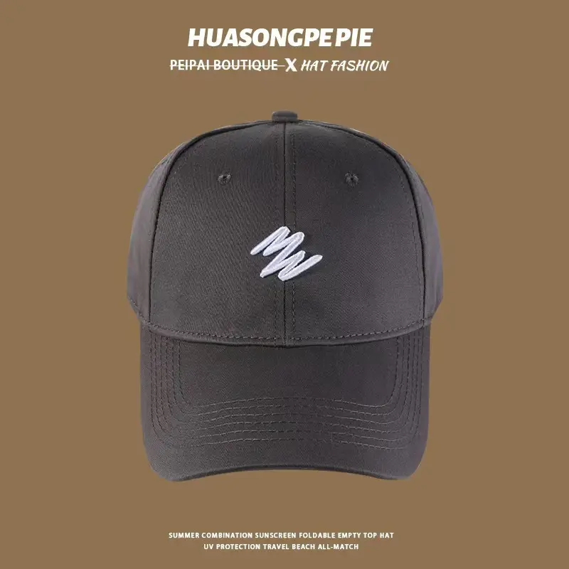 White Big Head Cap for Kids with Wide Brim — feature 12