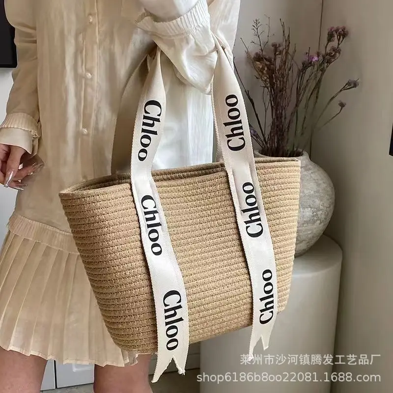 Large Capacity Woven Bag for Women All-match Shoulder Tote — feature 5