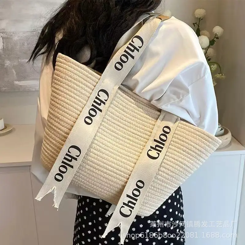 Large Capacity Woven Bag for Women All-match Shoulder Tote — feature 9