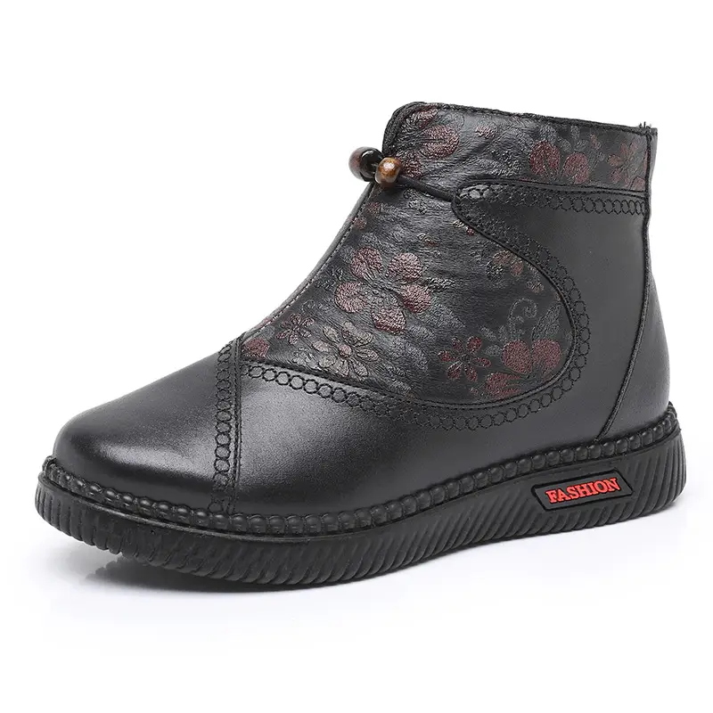2025 New Winter Waterproof, Non-Slip and Cold-Proof Middle-Aged and Elderly Mothers' Shoes Fleece-Lined, Thickeneded, Warm and Comfortable Snow Boots for Women - Image 7