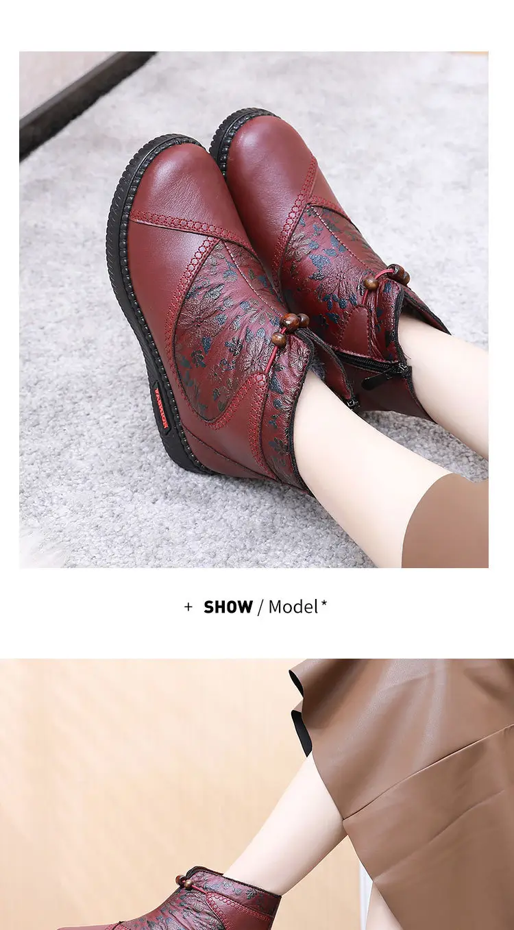 2025 New Winter Waterproof, Non-Slip and Cold-Proof Middle-Aged and Elderly Mothers' Shoes Fleece-Lined, Thickeneded, Warm and Comfortable Snow Boots for Women — feature 16