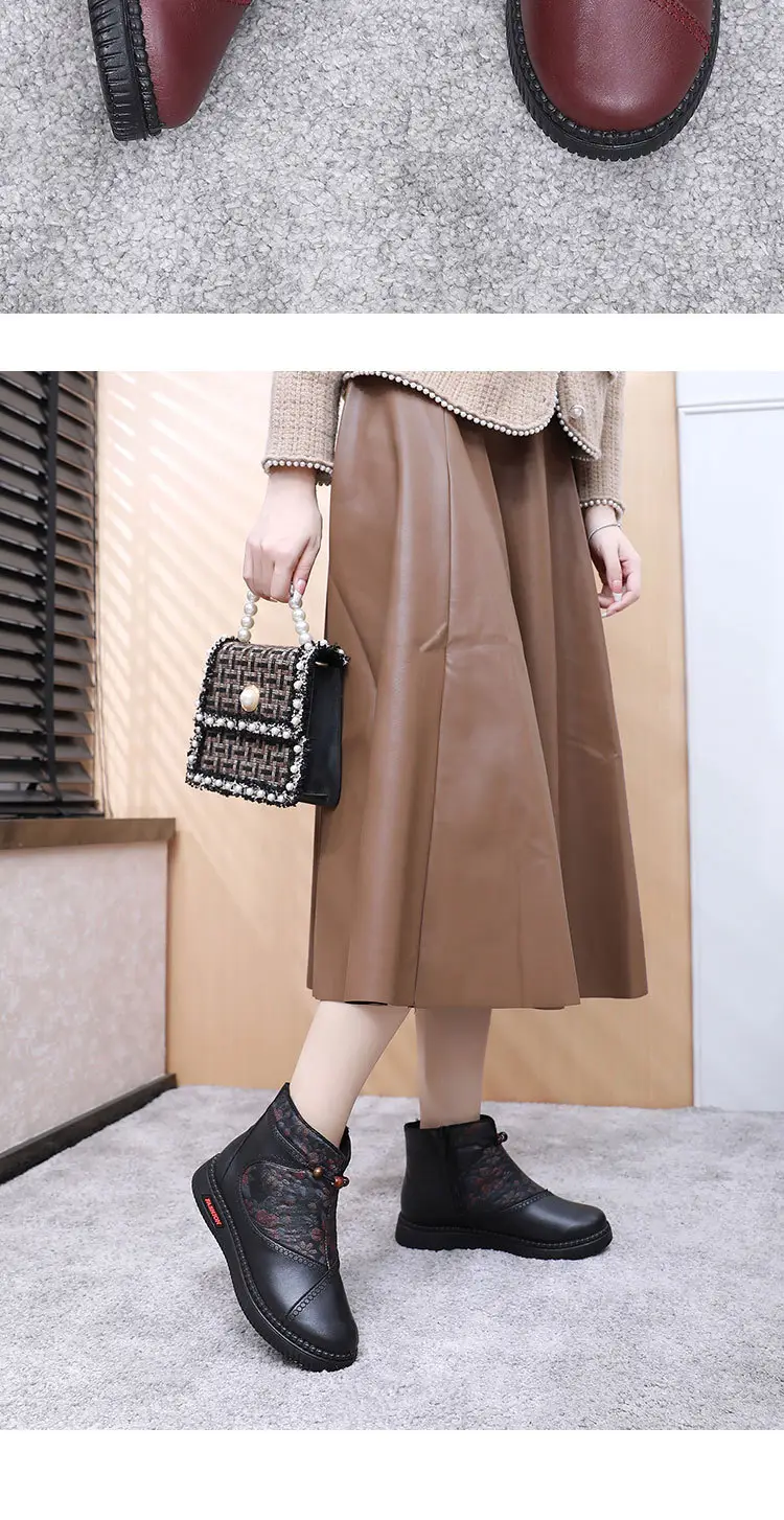 2025 New Winter Waterproof, Non-Slip and Cold-Proof Middle-Aged and Elderly Mothers' Shoes Fleece-Lined, Thickeneded, Warm and Comfortable Snow Boots for Women — feature 19