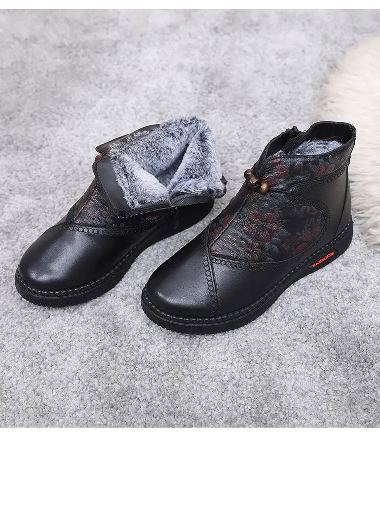 2025 New Winter Waterproof, Non-Slip and Cold-Proof Middle-Aged and Elderly Mothers' Shoes Fleece-Lined, Thickeneded, Warm and Comfortable Snow Boots for Women — feature 23