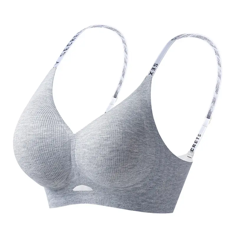 Seamless Underwear Women's Small Chest Push-up Fixed Cup Hollow Breathable Jelly Gel Paramilia Soft Support Comfortable Bra