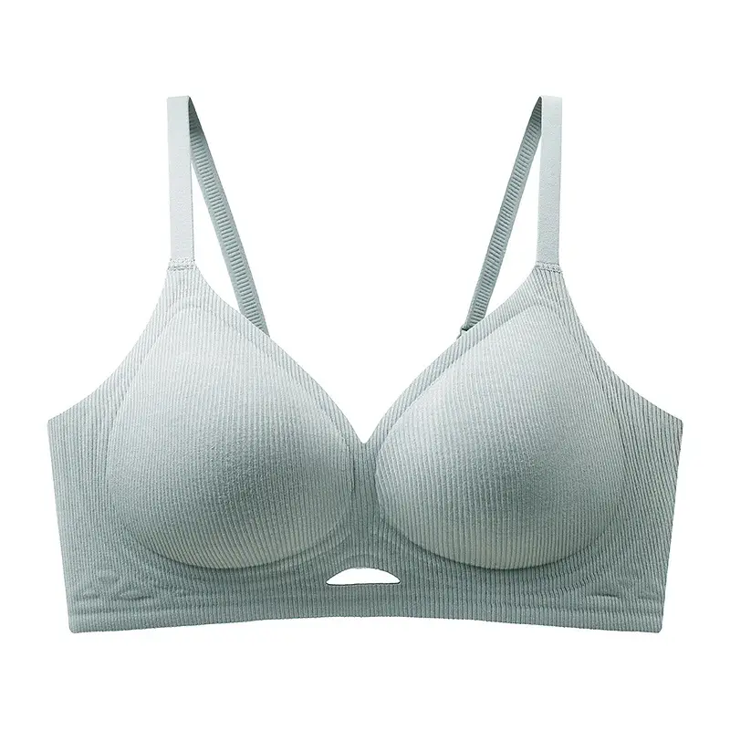 Seamless Underwear Women's Small Chest Push-up Fixed Cup Hollow Breathable Jelly Gel Paramilia Soft Support Comfortable Bra