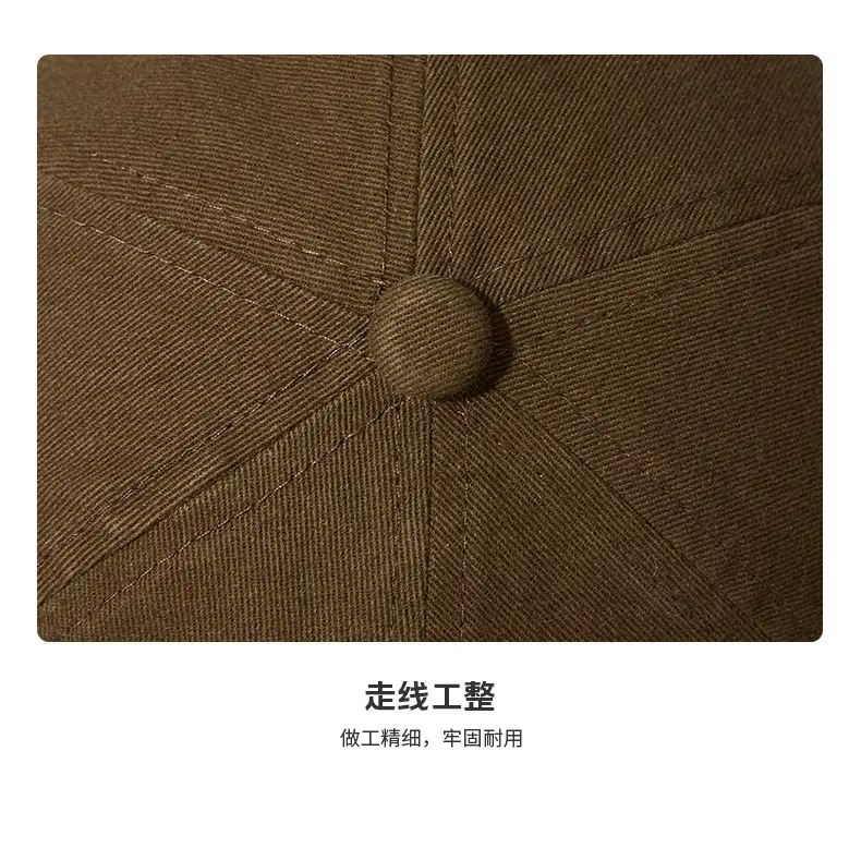 Soft Top Wide-Brimmed Duckbill Cap with Letter Logo — feature 10