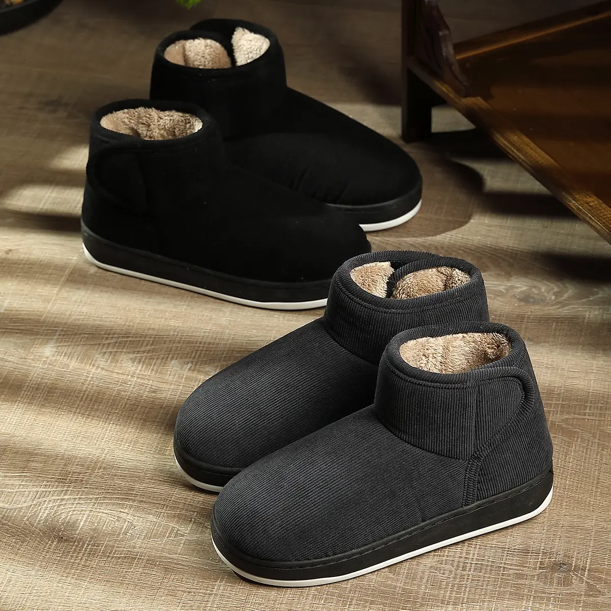 Winter Cotton Slippers for Elderly Women Red Warm - Image 6