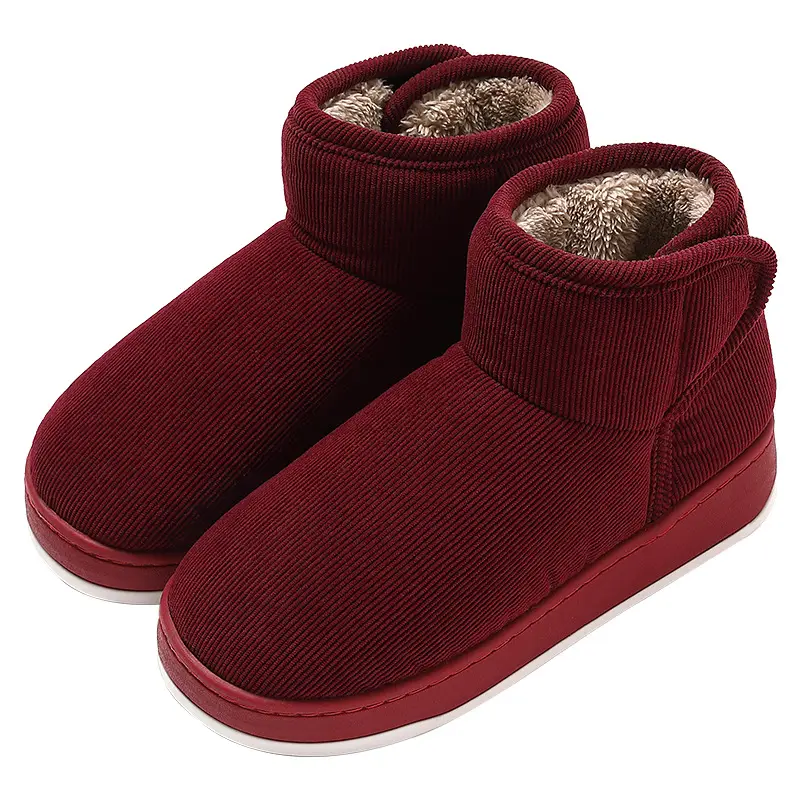 Winter Cotton Slippers for Elderly Women Red Warm - Image 9