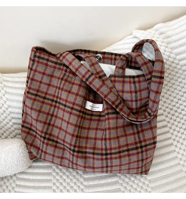 Women's Leopard Print Wool Shoulder Bag Autumn Winter — feature 12
