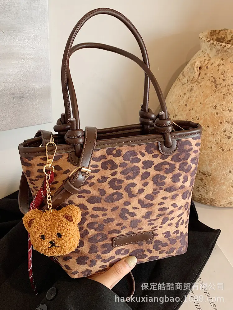 Frosted Women's Shoulder Bag Large Capacity Tan - Image 9