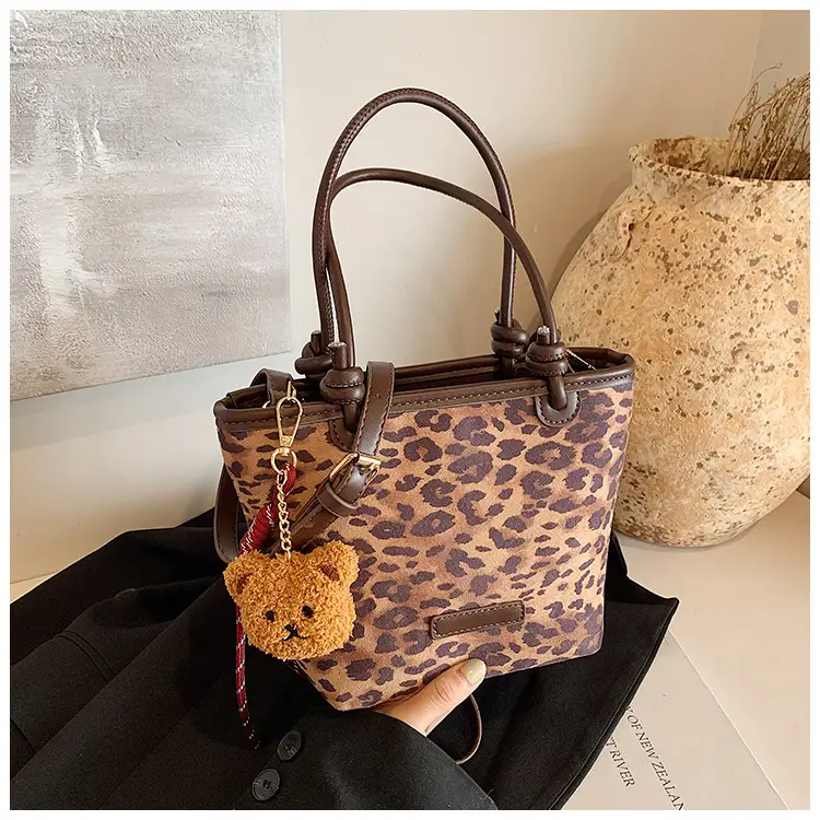 Frosted Women's Shoulder Bag Large Capacity Tan — feature 16