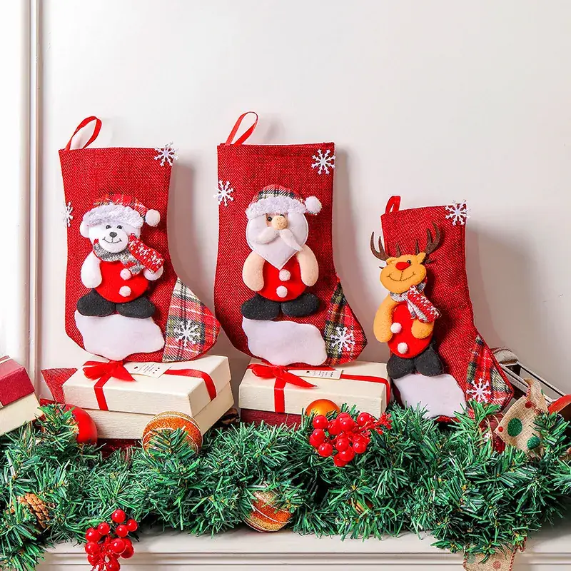 Christmas Santa Snowman Stocking 22g Large Size - Image 6