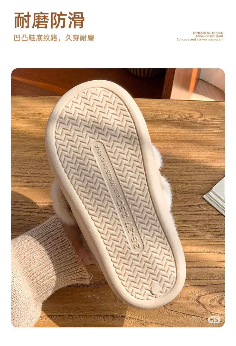 Rabbit Ear Cotton Slippers Women's Winter 2024 New Indoor Home Thick Sole Cute Plush Warm Bag with Cotton Shoes for Outer Wear — feature 14