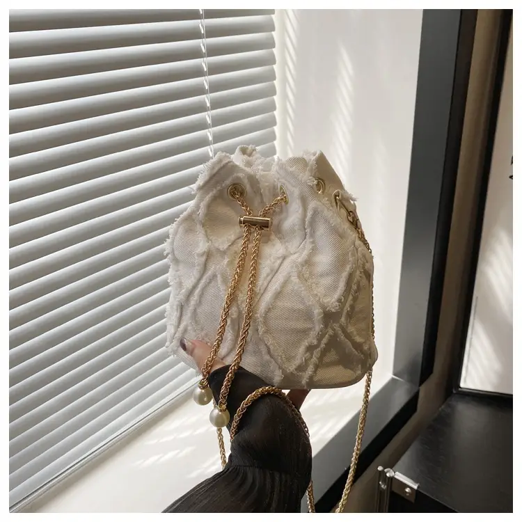 Black Drawstring Tassel Shoulder Bag for Women — feature 20