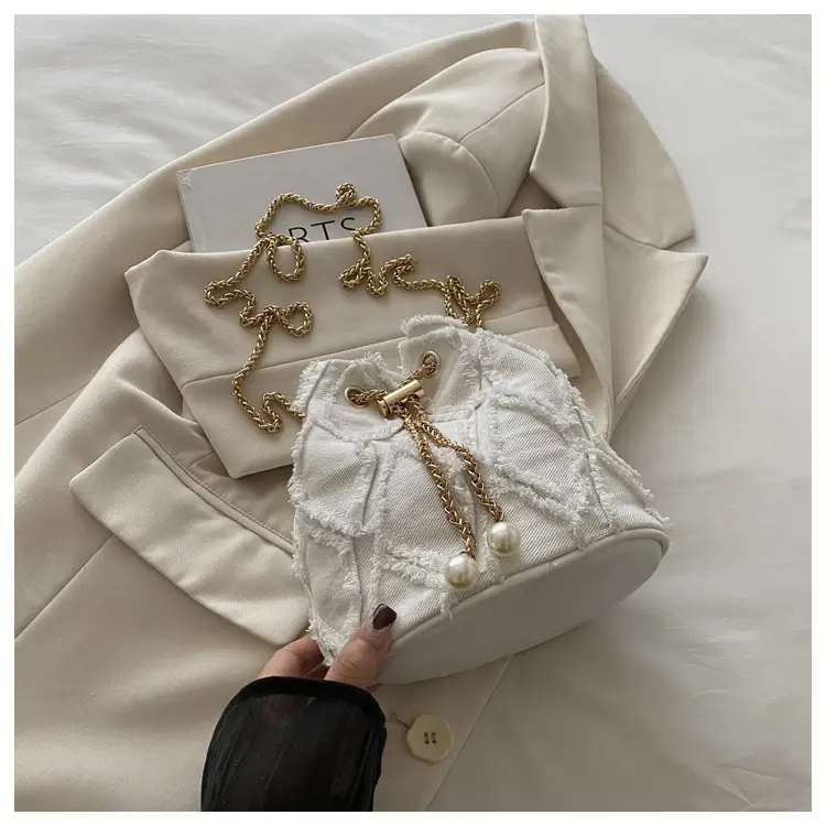 Black Drawstring Tassel Shoulder Bag for Women — feature 24