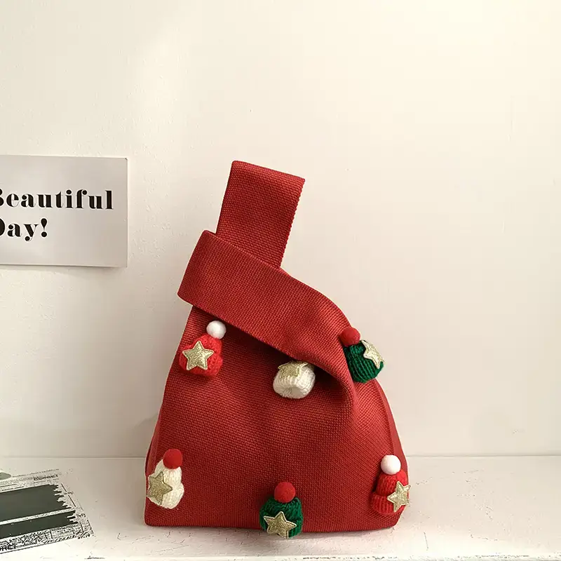 Christmas Crossbody Bag Women 2025 Knitted Hat Gift