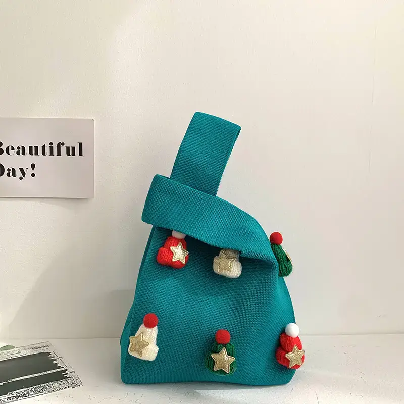 Christmas Crossbody Bag Women 2025 Knitted Hat Gift
