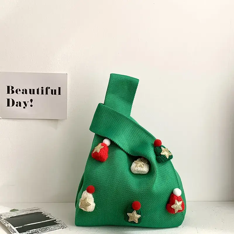 Christmas Crossbody Bag Women 2025 Knitted Hat Gift