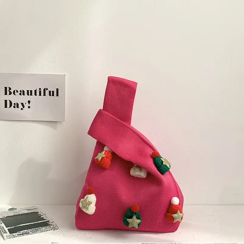 Christmas Crossbody Bag Women 2025 Knitted Hat Gift